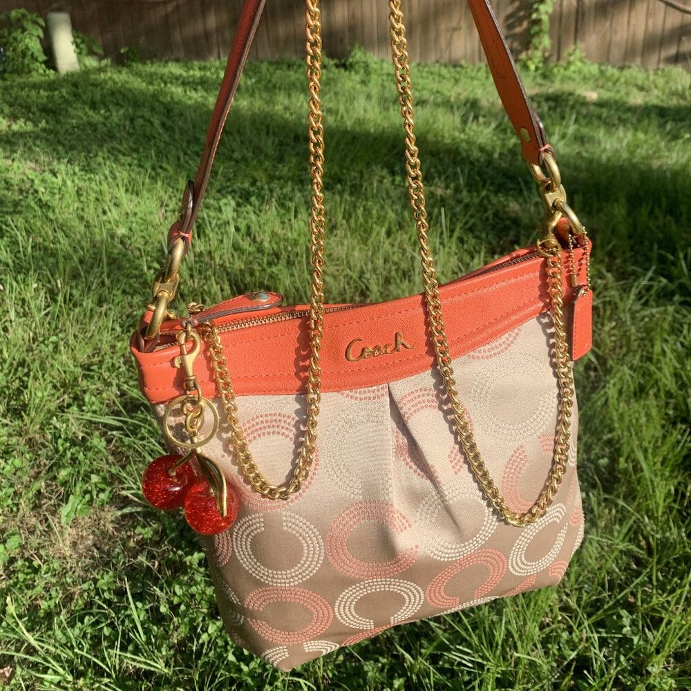 Coach Ashley Signature Dotted Op Art Hobo Bag
